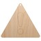 Warning Symbol Exclamation Mark Unfinished Craft Wood Holiday Christmas Tree DIY Pre-Drilled Ornament